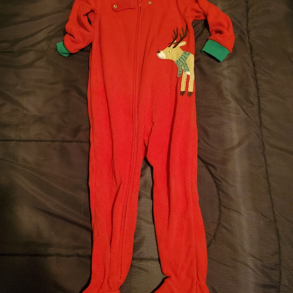 boy 2t reindeer footed pj